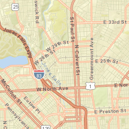 Charles Village Street Map