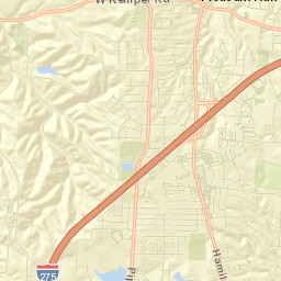 Pleasant Run Street Map