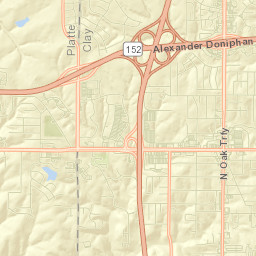 8101-8127 North Oak Trafficway, Kansas City Street Map