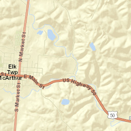 Vinton County Street Map