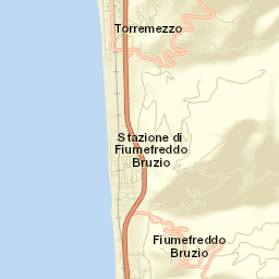 Fiumefreddo Bruzio Street Map