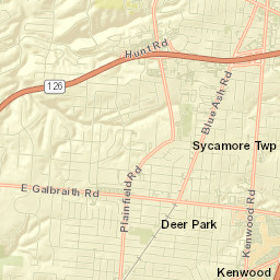Blue Ash Street Map