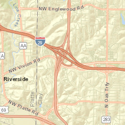 Northwest Briarcliff Parkway & Missouri 9 Kansas City MO Street Map