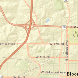 Highway 45 & Highway 37, Bloomington, IN Street Map
