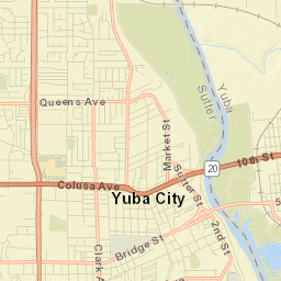 Yuba City Street Map