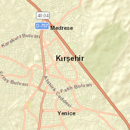 Kırşehir Street Map