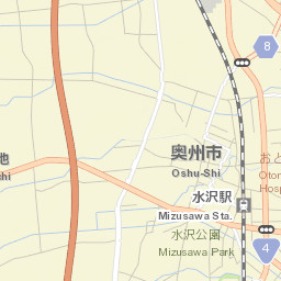 Mizusawa Street Map