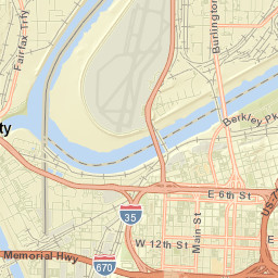 Kansas City Downtown Airport (MKC), 300 NW Richards Rd, Kansa Street Map
