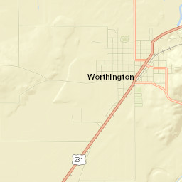 Worthington Street Map
