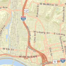 Ezzard Charles Drive Cincinnati OH Street Map