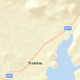 Tratalias Street Map