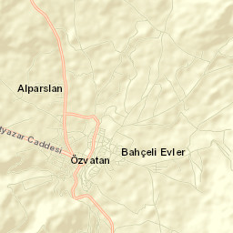 Özvatan İlçesi Street Map