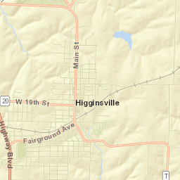 Higginsville Street Map