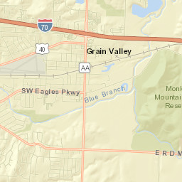 Grain Valley Street Map
