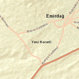 Emirdağ Street Map
