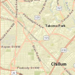 Takoma Park Street Map