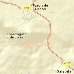 Puebla de Alcocer Street Map