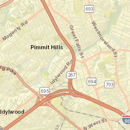 Pimmit Hills Street Map