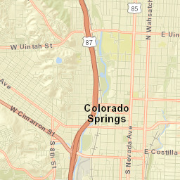 Monument Valley Hwy Colorado Springs CO Street Map