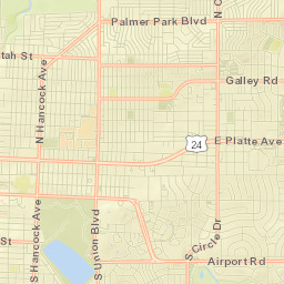1551-1573 East Boulder Street, Colorado Springs, CO Street Map