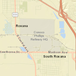 South Roxana Street Map