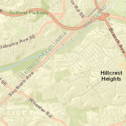 Hillcrest Heights Street Map