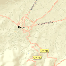 Pego Street Map