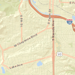 1522 W Navajo Pl Colorado Springs CO Street Map