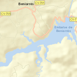Beniarrés Street Map