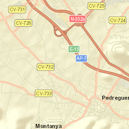 Pedreguer Street Map