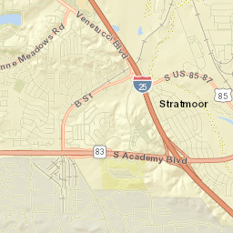 2855 East Las Vegas Street, Colorado Springs Street Map