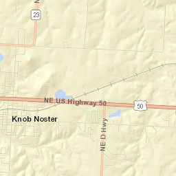 Knob Noster Street Map