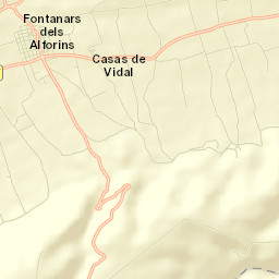 Fontanars dels Alforins Street Map