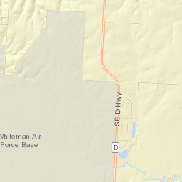 Whiteman Air Force Base Street Map