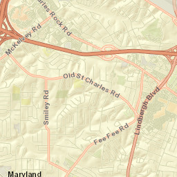 MO-180 Bridgeton Missouri Street Map