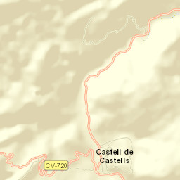 Castell de Castells Street Map