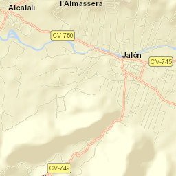 Jalón Street Map