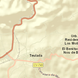 Teulada Street Map