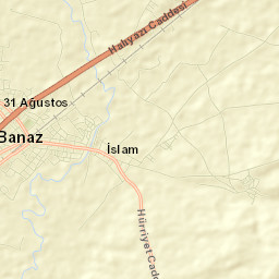 Banaz Street Map