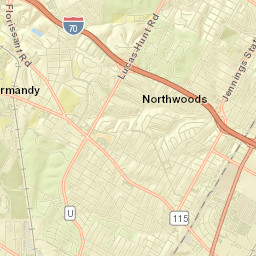 7257 Natural Bridge Rd St Louis MO Street Map
