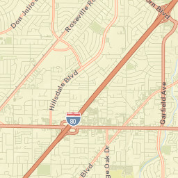 Foothill Farms Street Map