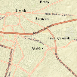 Uşak Street Map