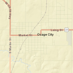 Osage City Street Map