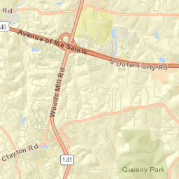 Woods Mill Road Town and Country MO Street Map