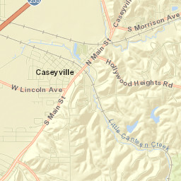 Caseyville Street Map