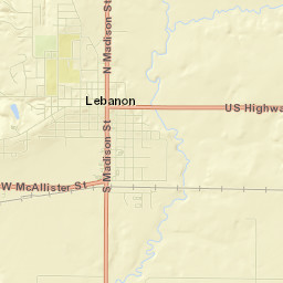 Lebanon Street Map