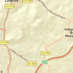 la Nucia Street Map