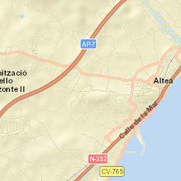 Altea Street Map