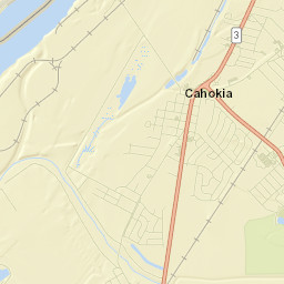 Cahokia Street Map