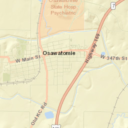 Osawatomie Street Map